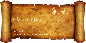Héra Atos névjegykártya